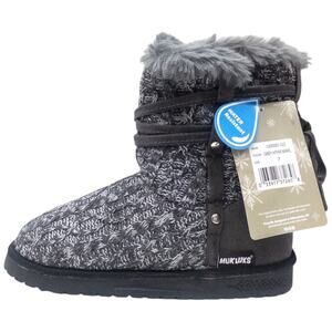 MUK LUKS Heather Gray Camila Water Resistant Ankle Booties Women's Size 7